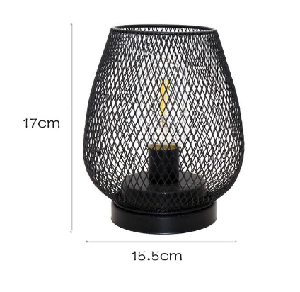 AuroraMesh Table Lamp Set – Industrial Style with Warm Ambient Lighting