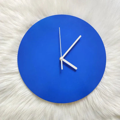 CobaltTick | Classic Blue Geometric Wall Clock – Minimalist Silent Quartz Clock for Modern Home or Office