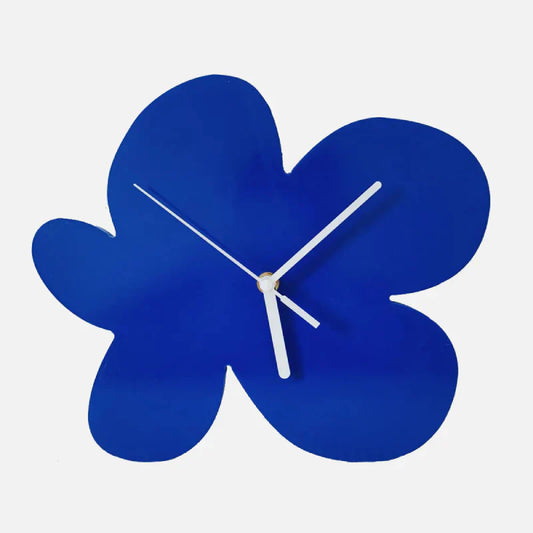 CobaltTick | Classic Blue Geometric Wall Clock – Minimalist Silent Quartz Clock for Modern Home or Office