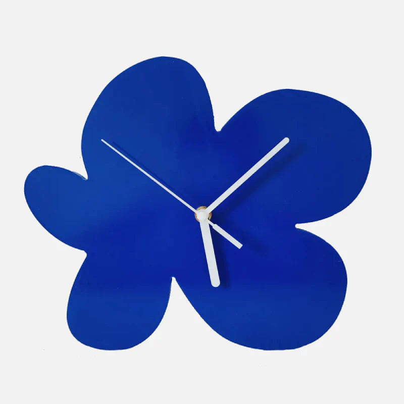 CobaltTick | Classic Blue Geometric Wall Clock – Minimalist Silent Quartz Clock for Modern Home or Office