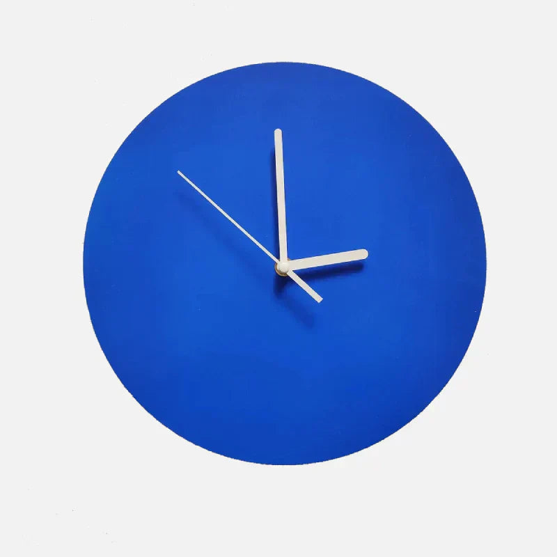 CobaltTick | Classic Blue Geometric Wall Clock – Minimalist Silent Quartz Clock for Modern Home or Office