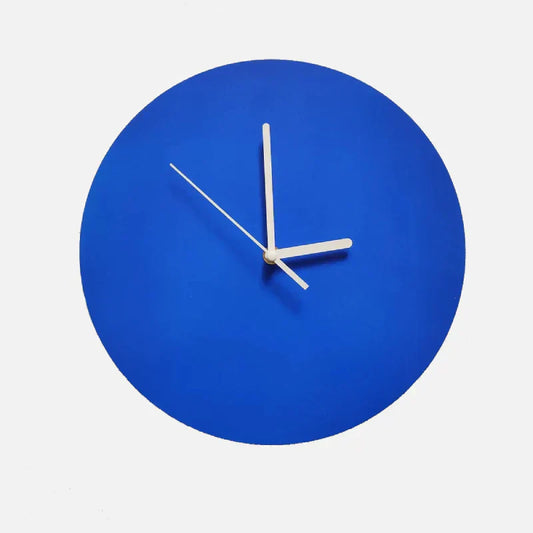CobaltTick | Classic Blue Geometric Wall Clock – Minimalist Silent Quartz Clock for Modern Home or Office