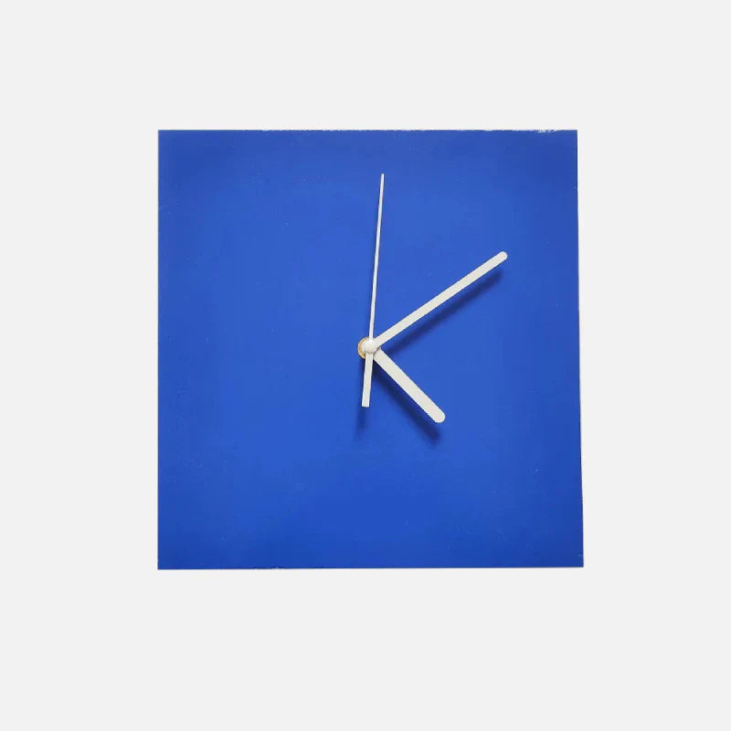 CobaltTick | Classic Blue Geometric Wall Clock – Minimalist Silent Quartz Clock for Modern Home or Office