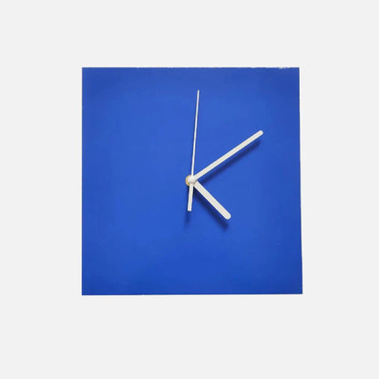 CobaltTick | Classic Blue Geometric Wall Clock – Minimalist Silent Quartz Clock for Modern Home or Office