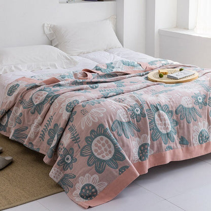Premium Cotton Blanket with Elegant Design – Soft, Luxurious & Versatile Throw