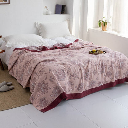 Premium Cotton Blanket with Elegant Design – Soft, Luxurious & Versatile Throw