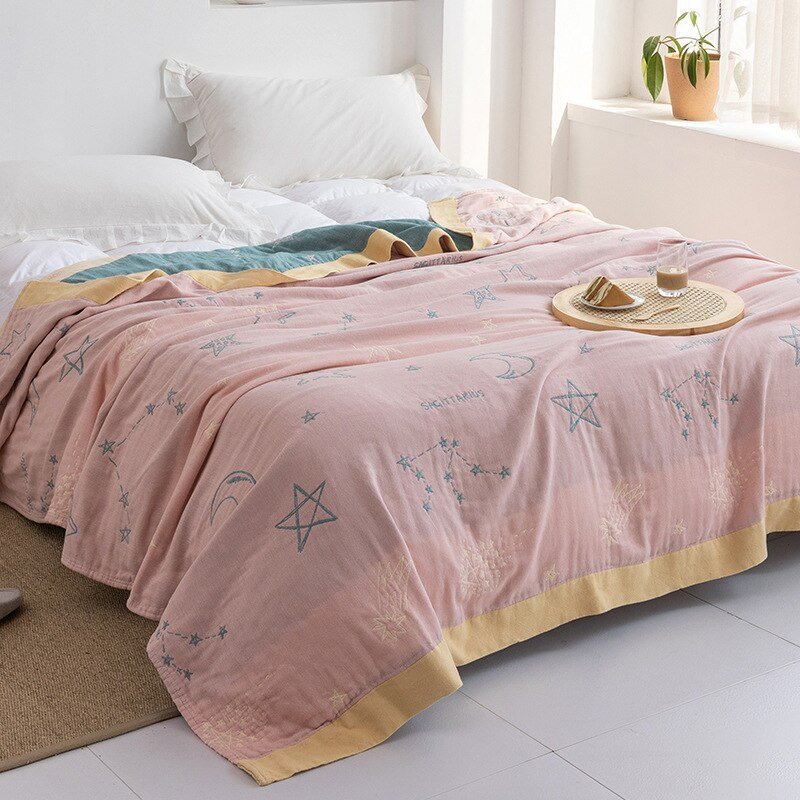 Premium Cotton Blanket with Elegant Design – Soft, Luxurious & Versatile Throw