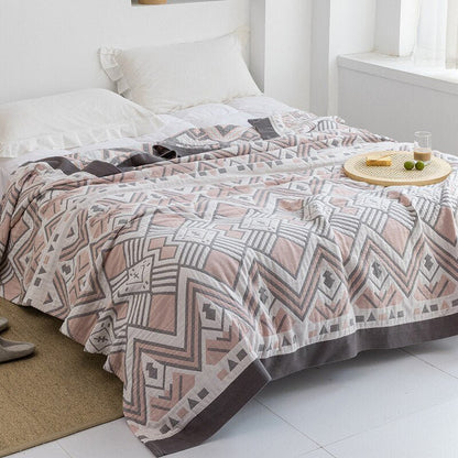 Premium Cotton Blanket with Elegant Design – Soft, Luxurious & Versatile Throw