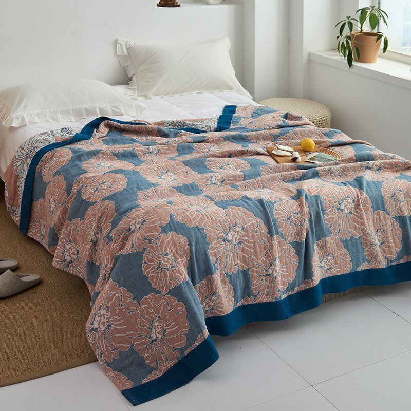 Premium Cotton Blanket with Elegant Design – Soft, Luxurious & Versatile Throw