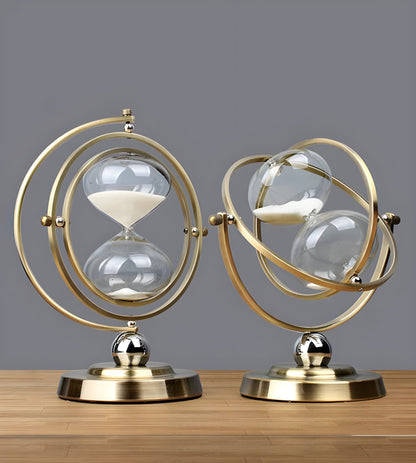 GracefulTime Clock – Luxury Hourglass with Elegant Gold Frame & Timeless Design