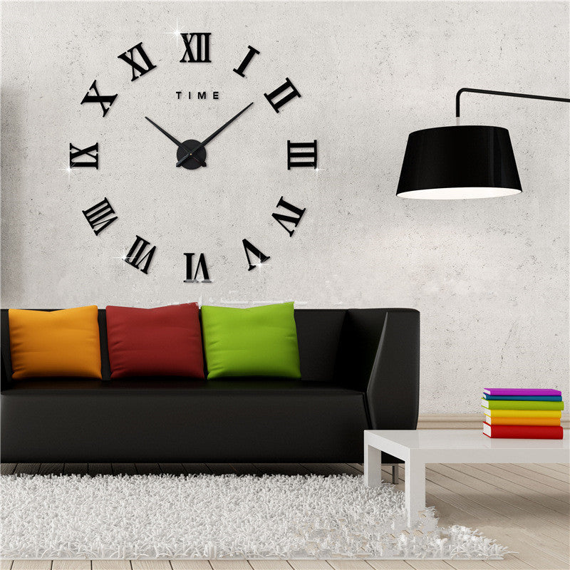 Elegance Wall Clock – Large Modern Geometric DIY Quartz Clock for Living Room