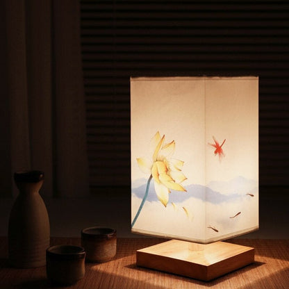 Kyomi Japanese-Scandinavian Table Lamp – Minimalist Wooden Accent Light