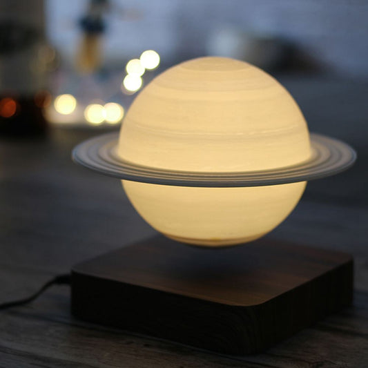 SaturnGlow – Floating Design Lamp with 3D Print Technology