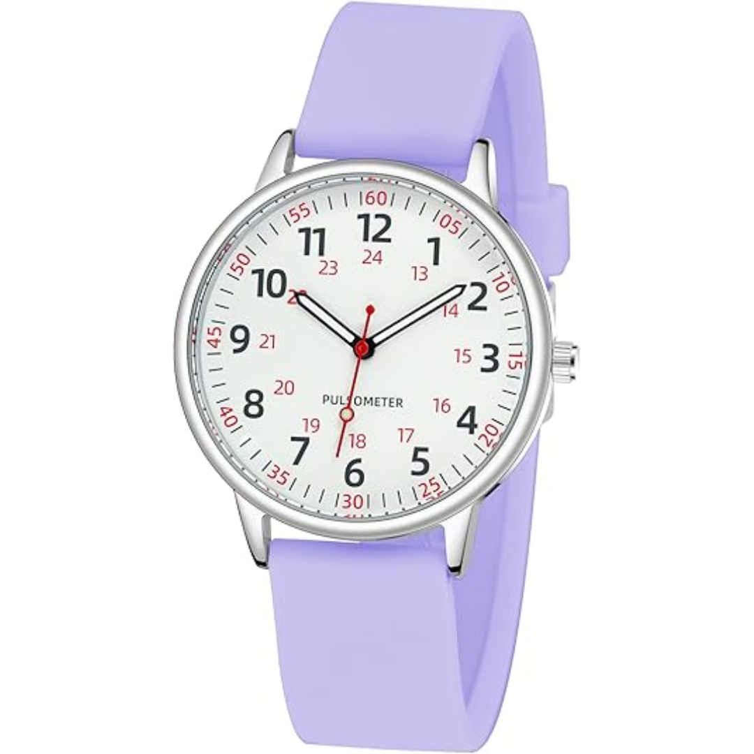 Stylish Women’s Clip-On Watch – Waterproof Silicone Fob Watch in Elegant Colours