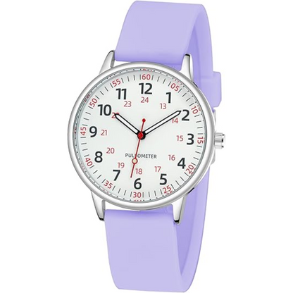 Stylish Women’s Clip-On Watch – Waterproof Silicone Fob Watch in Elegant Colours