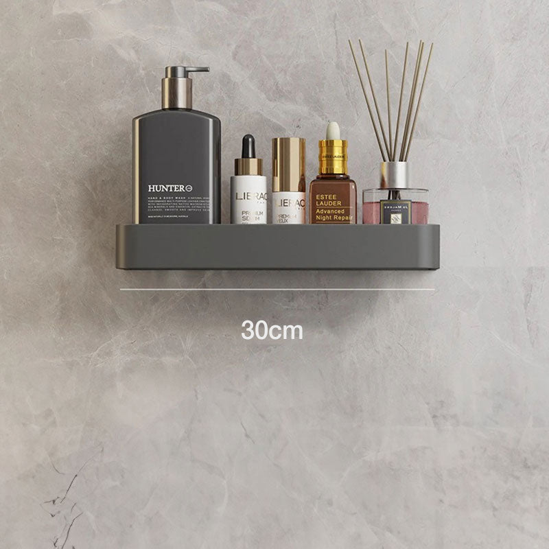 Modern Grey Bathroom Shelf – Stylish Wall-Mounted Storage with Optional Towel Rail