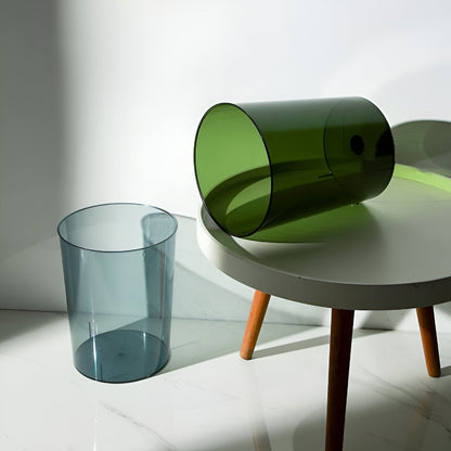 Transparent Modern Trash Can – Stylish Clear Waste Bin for Home & Office