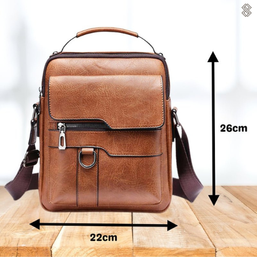Luxury PU Leather Shoulder Bag – Stylish & Durable Crossbody for Men and Women