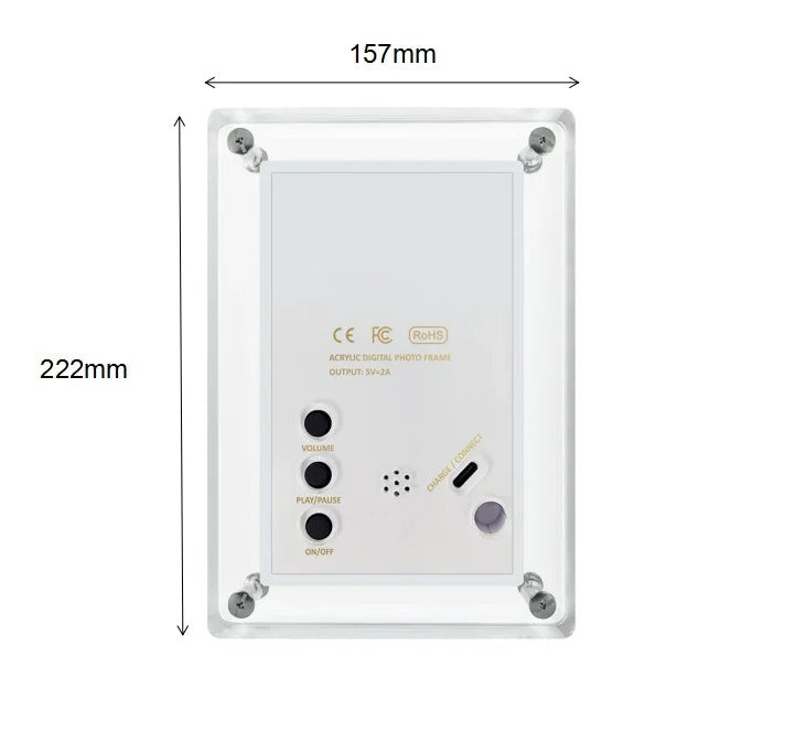 GlowFrame Digital Photo Frame – Display Photos, Videos & Audio Memories in HD