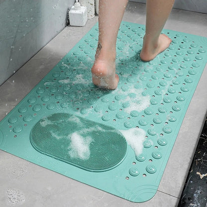 Anti-Slip Shower Mat with Integrated Foot Scrubber – Safe, Comfortable & Quick-Drying Design