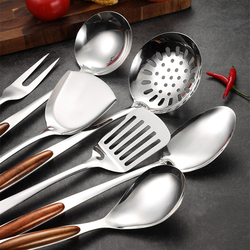 ChefElite 5-Piece Stainless Steel Kitchen Utensil Set – Heat Resistant & Dishwasher Safe