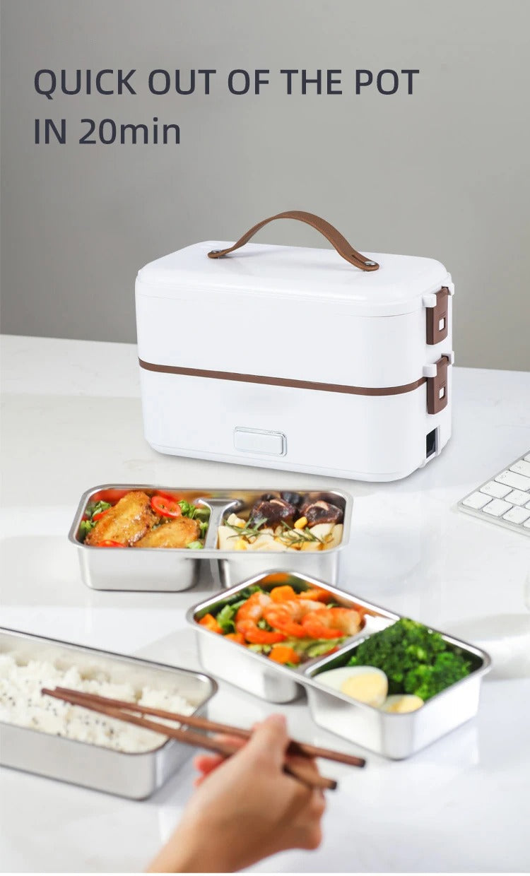 HeatBox Electric Lunchbox – Portable Food Warmer for Hot Meals On the Go