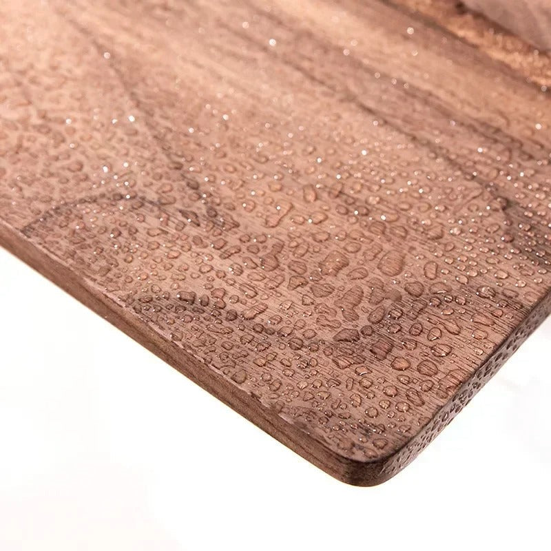 Wallnoot – Luxury Walnut Wood Toilet Roll Holder with Gold Wall Mount | Modern Bathroom Accessory