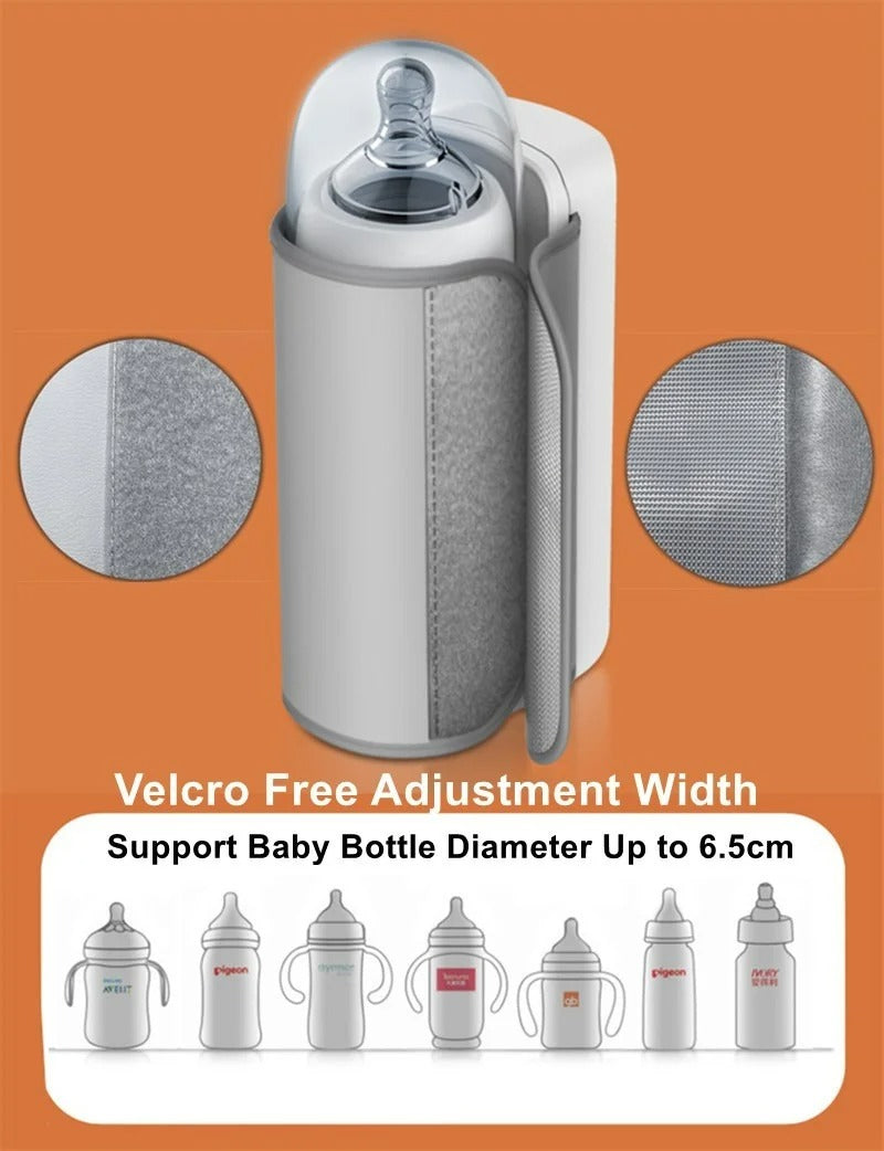Portable Baby Bottle Warmer – 6 Heat Levels with Adjustable Temperature Control for Babies & Toddlers