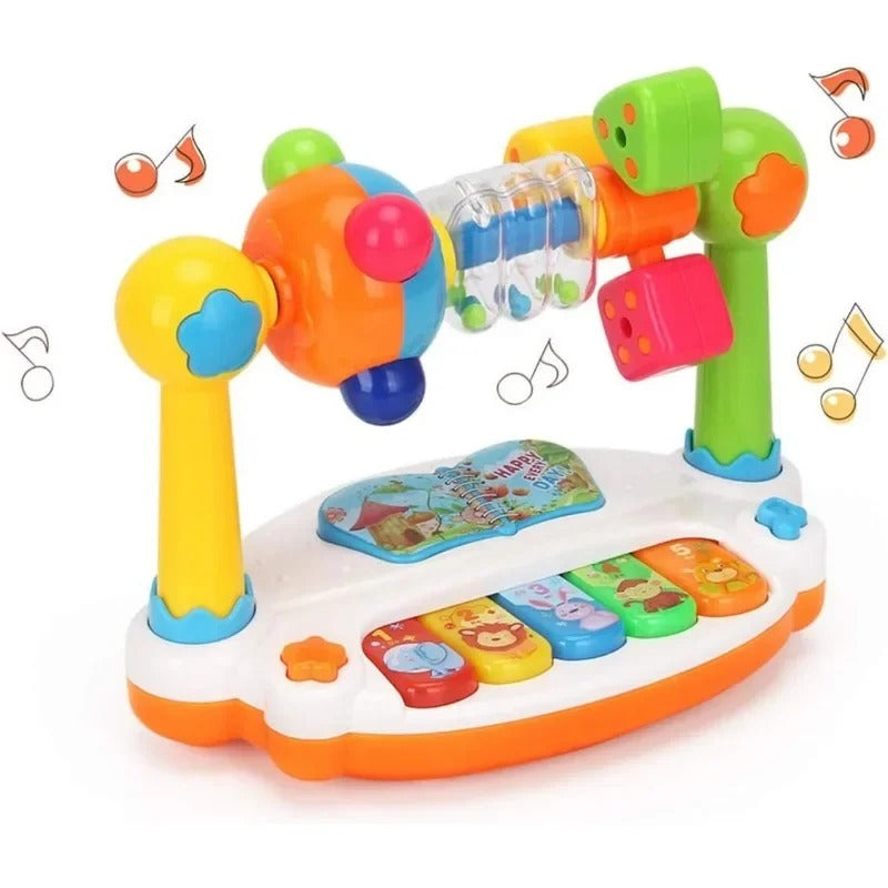 Baby Rotating Music Piano Keyboard with Lights & Sounds – Interactive Learning Toy