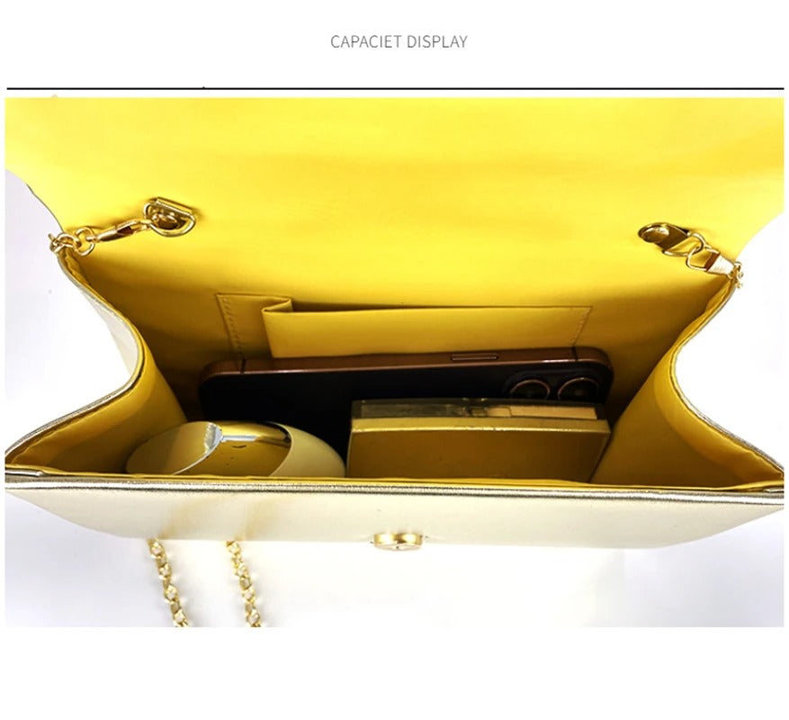 Stylish Compact Clutch with Chain Strap