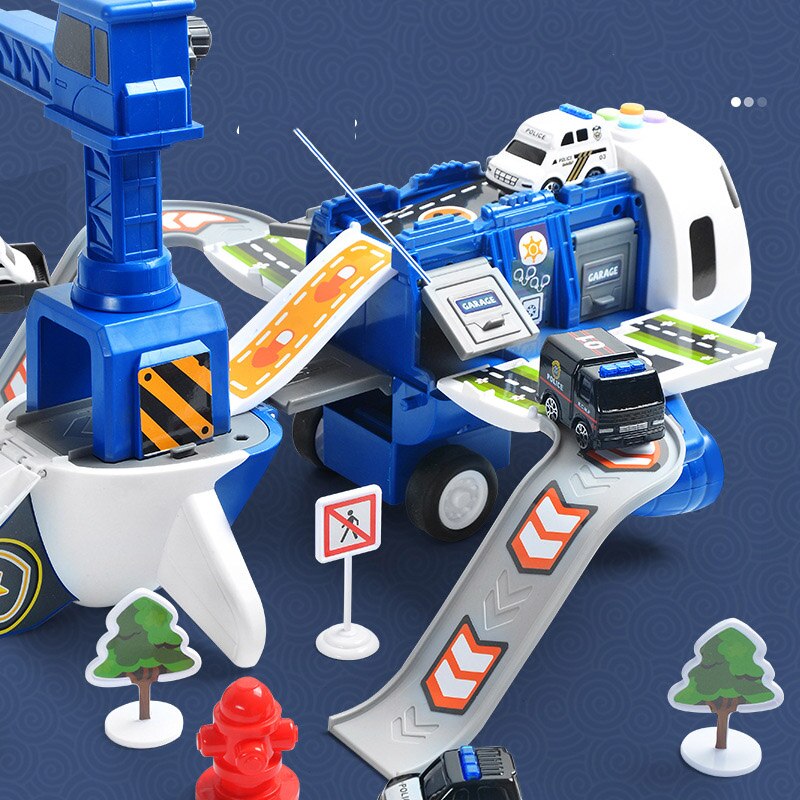 SkyExplorer Adventure Plane Playset – 20-Piece Toy Set with Construction Vehicles for Kids