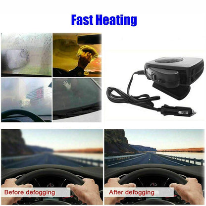 TurboHeat | 12V Car Heater – 150W/300W Ceramic Fan Heater, Portable Car Defroster & Warmer