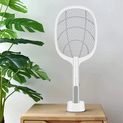 Electric Mosquito Swatter Racket – USB Rechargeable Bug Zapper with LED Lure Technology