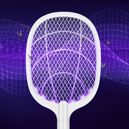 Electric Mosquito Swatter Racket – USB Rechargeable Bug Zapper with LED Lure Technology