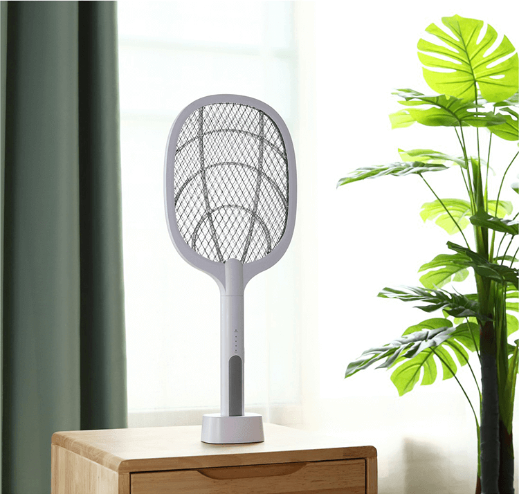 Electric Mosquito Swatter Racket – USB Rechargeable Bug Zapper with LED Lure Technology