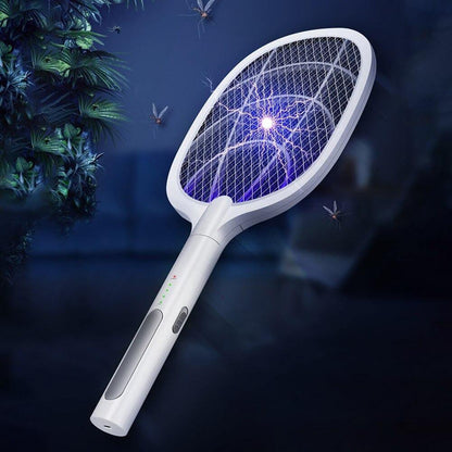 Electric Mosquito Swatter Racket – USB Rechargeable Bug Zapper with LED Lure Technology