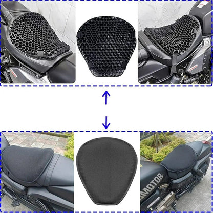 HoneyRide – 3D Honeycomb Shock-Relief Motorcycle Seat Cushion