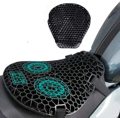 HoneyRide – 3D Honeycomb Shock-Relief Motorcycle Seat Cushion