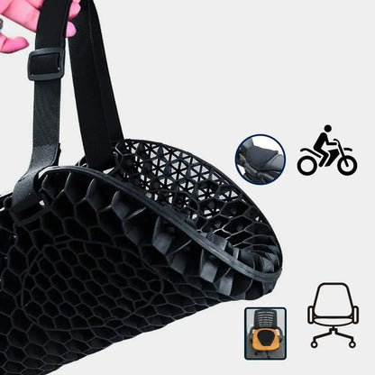 HoneyRide – 3D Honeycomb Shock-Relief Motorcycle Seat Cushion