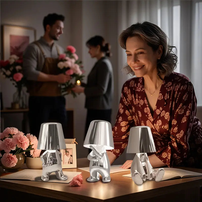 5 Brothers Wireless Table Lamp – Rechargeable LED Designer Lamp with Dimmable Light (Warm White)