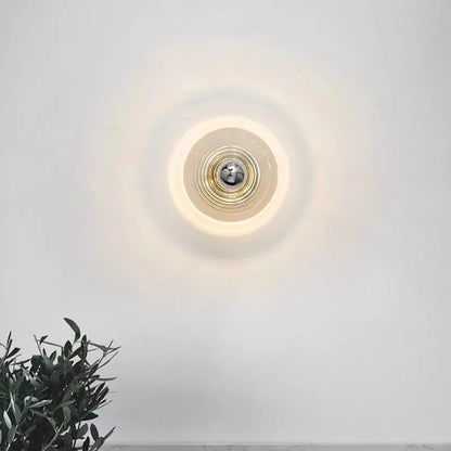 Vitra – Vintage Glass Wall Light | Hand-Blown Glass & Iron | E27 Fixture | Warm Ambient Lighting