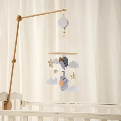 SkyWhirl –  Soothing Wooden Baby Mobile Without Battery | for Baby