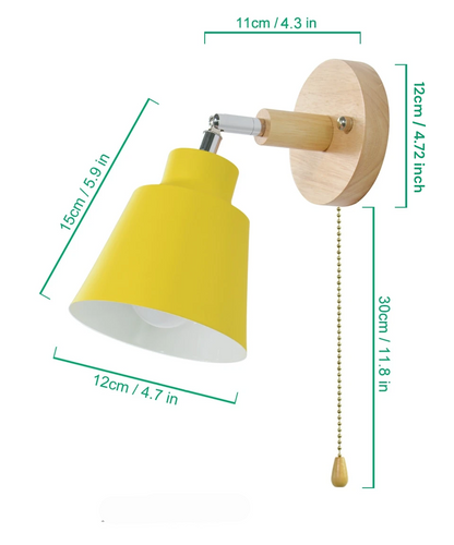 Rotating Wall Lamp with Pull Switch – Adjustable Modern Light Fixture for Bedroom & Living Room