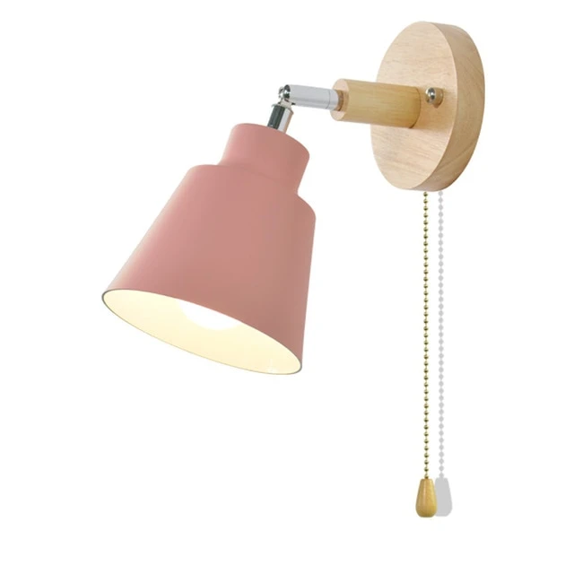 Rotating Wall Lamp with Pull Switch – Adjustable Modern Light Fixture for Bedroom & Living Room