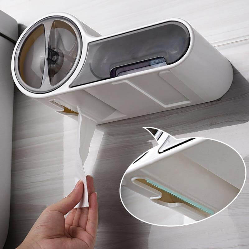 Wall-Mounted Toilet Paper Holder – Modern Bathroom Tissue Dispenser