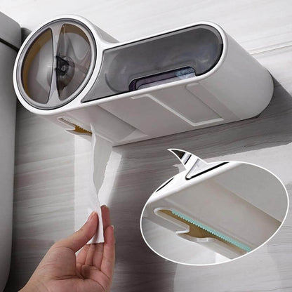 Wall-Mounted Toilet Paper Holder – Modern Bathroom Tissue Dispenser