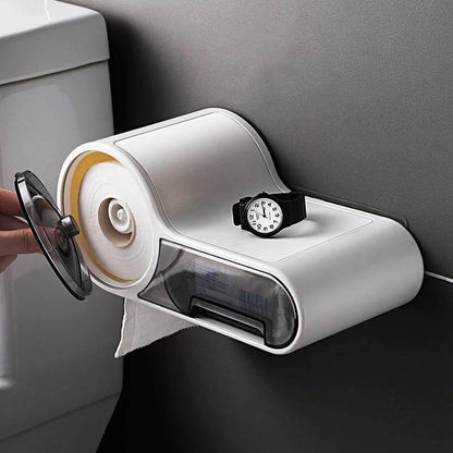 Wall-Mounted Toilet Paper Holder – Modern Bathroom Tissue Dispenser