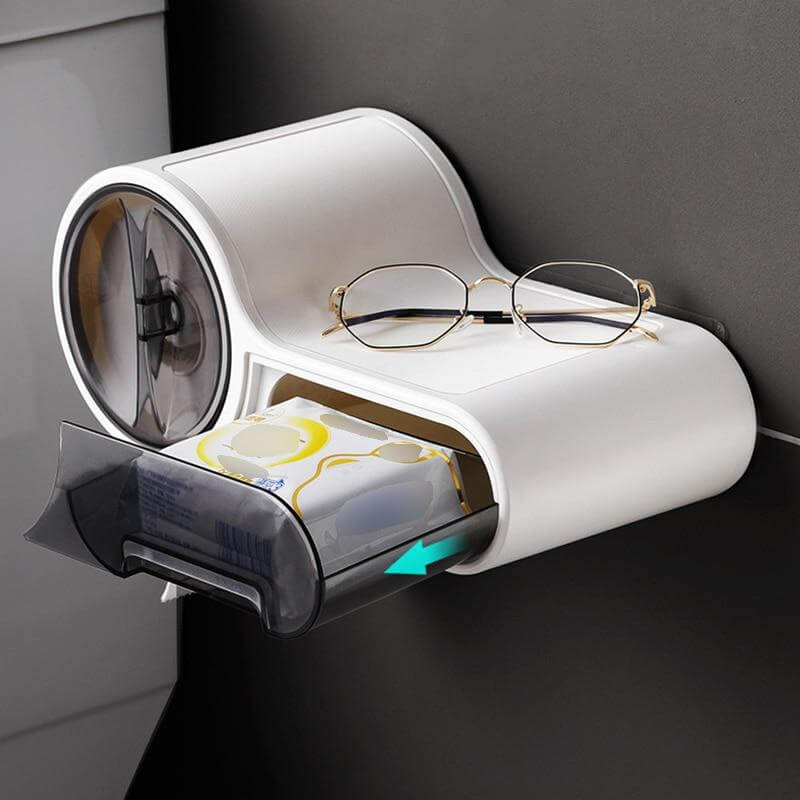 Wall-Mounted Toilet Paper Holder – Modern Bathroom Tissue Dispenser