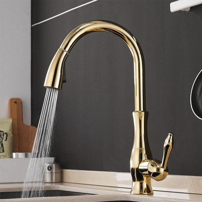 Modern Pull-Out Kitchen Mixer Tap – Stainless Steel 360° Swivel with Extendable Spray Head
