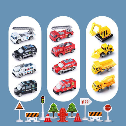 SkyExplorer Adventure Plane Playset – 20-Piece Toy Set with Construction Vehicles for Kids